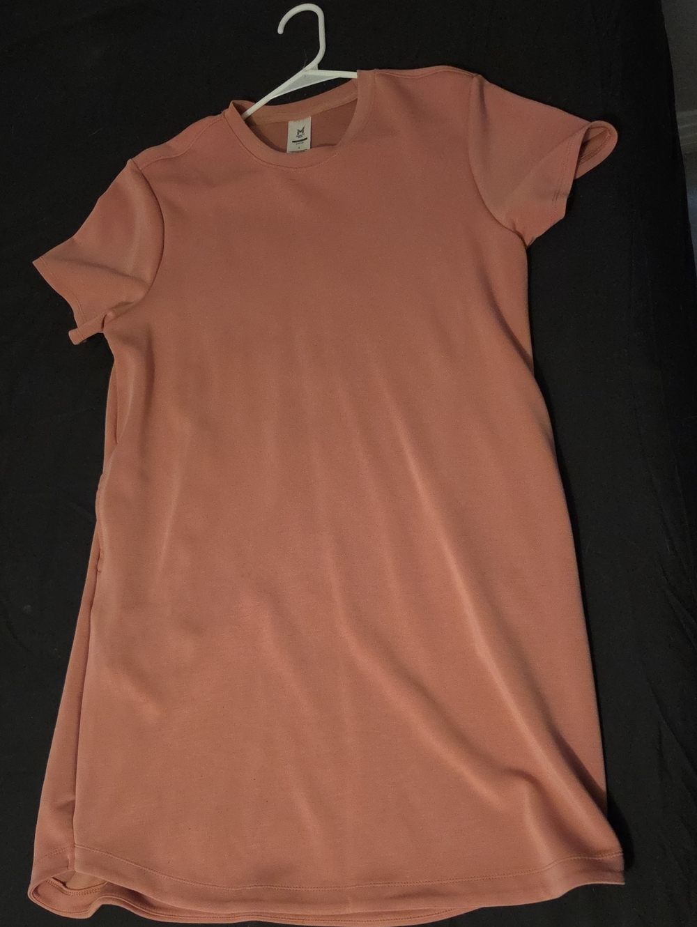 Everyday Short-Sleeve Tshirt Dress — Dusty Rose